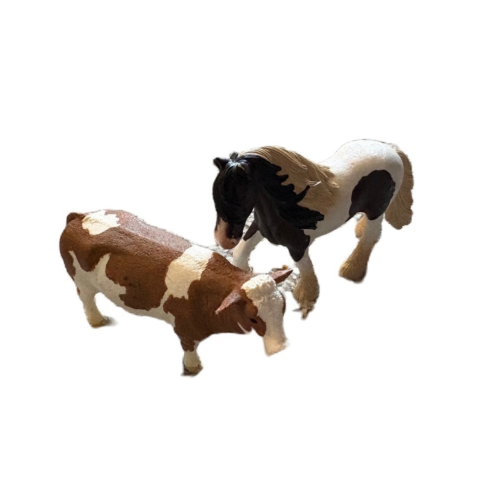 Schleich SIMMENTAL COW 13801 Farm Figures Brown & White Tinker Stallion Horse